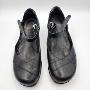 Aravon by New Balance Elegant Black Leather Maya Mary Janes Sz 9EE